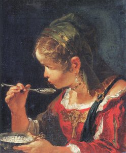 Meisje dat Pap Eet door Francesco Fontebasso